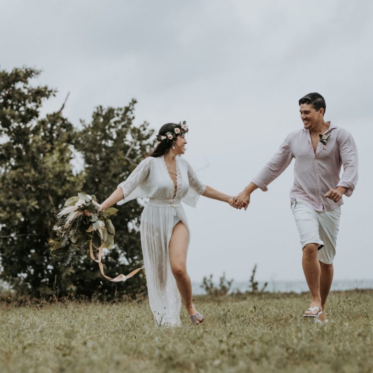 novia saliendo del agua en san andres